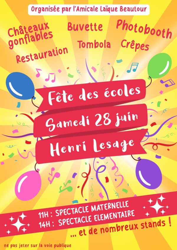 fête des écoles 2025 école Henri Lesage