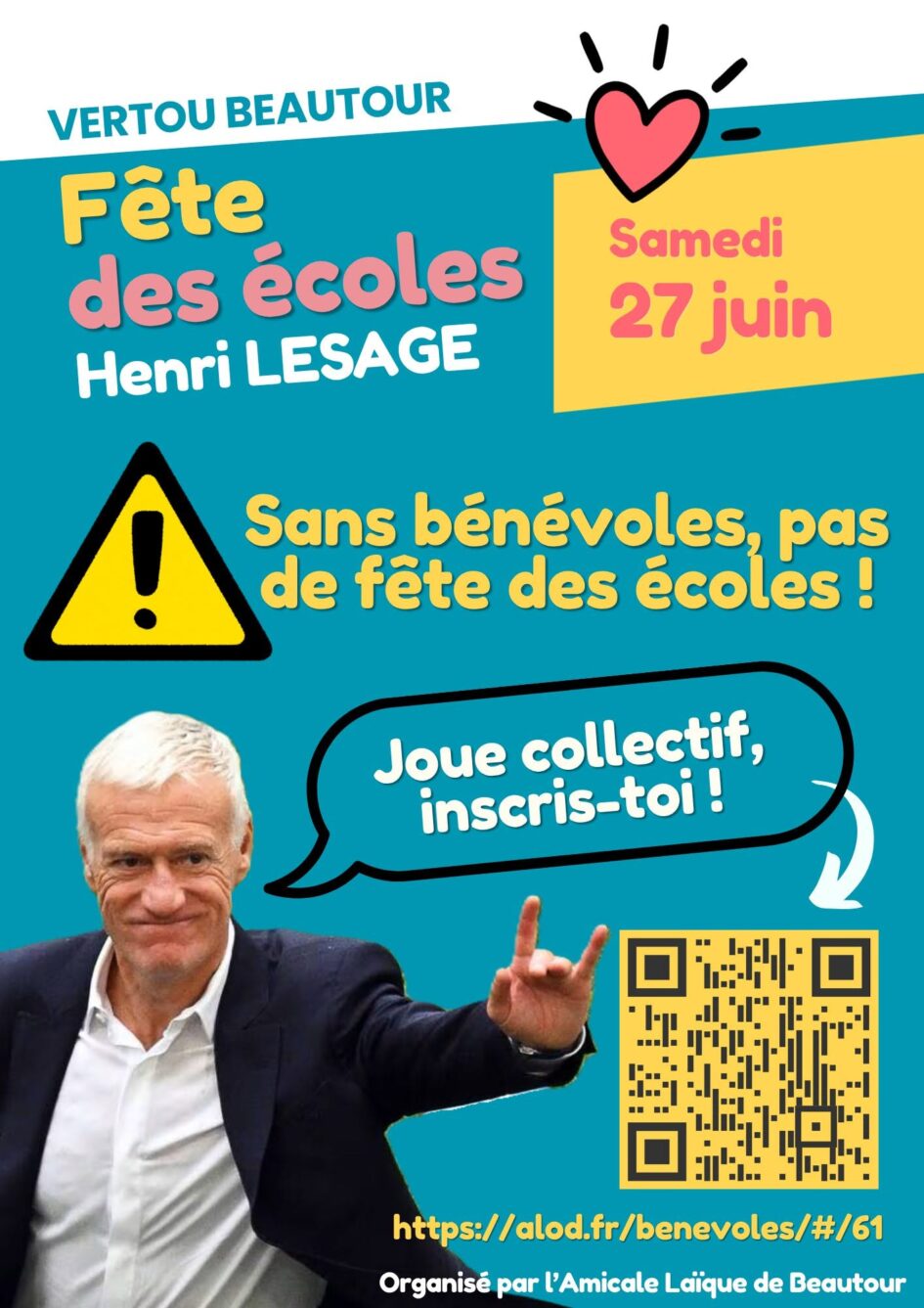 Affiche fête des écoles - inscriptions stands